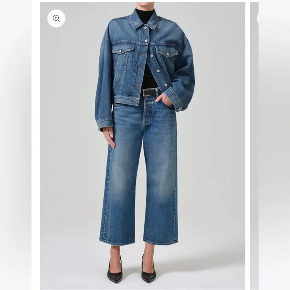 CITIZENS OF HUMANITY Gaucho Vintage Wide Leg In Oasis - Picture 3 of 14